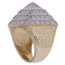 9ct Yellow Gold Cubic Zirconia Pyramid Ring