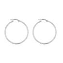 Silver Twisted Hoop Earrings By Icesia