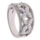 18ct White Gold 1.97ct Marquise and Brilliant Cut Diamond Fancy Ring