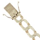 9ct Yellow Gold Textured ID Bracelet 8.5"