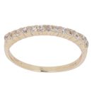 14ct Yellow Gold Cubic Zirconia Half Eternity Ring