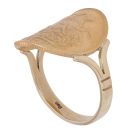 9ct Yellow Gold 1915 George V Full Sovereign Coin Ring