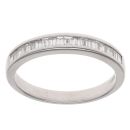 18ct Yellow Gold 0.25ct Baguette Cut Diamond Half Eternity Ring