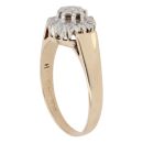 9ct Yellow Gold 0.15ct Brilliant Cut Diamond Cluster Ring