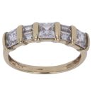 14ct Yellow Gold Cubic Zirconia Half Eternity Ring