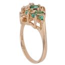 18ct Yellow Gold Emerald and Cubic Zirconia Ring