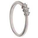 9ct White Gold 0.25ct Brilliant Cut Diamond Trilogy Ring