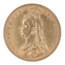1892 Victoria Jubilee Head Shield UK Half Sovereign Coin