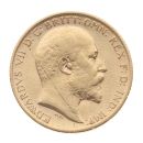 1906 Edward VII Large Head UK Half Sovereign Coin