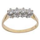 18ct Yellow Gold 0.40ct Brilliant Cut Diamond Four Stone Ring
