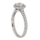 Platinum 1.00ct Brilliant Cut Diamond Cluster Ring