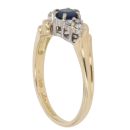 18ct Yellow Gold 0.15ct Diamond And Sapphire Ring