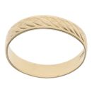 18ct Yellow Gold Patterned Wedding Band 4mm