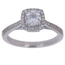 9ct White Gold 0.70ct Brilliant Cut Lab Grown Cluster Ring