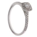 9ct White Gold 0.25ct Brilliant Cut Diamond Cluster Ring