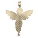 14ct Yellow and White Gold Cherub Pendant