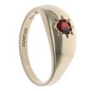 9ct Yellow Gold Garnet Signet Ring