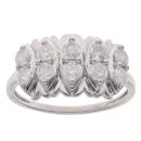 9ct White Gold 1.00ct Brilliant Cut Diamond Cluster Ring