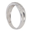 9ct White Gold 0.05ct Diamond Crossover Ring