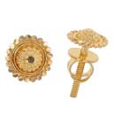 22ct Yellow Gold Floral Stud Earrings