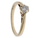 9ct Yellow Gold 0.25ct Brilliant Cut Diamond Solitaire Ring