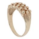 9ct Yellow Gold Three Row Keeper Ring
