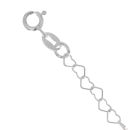 Silver Open Heart Bracelet 7" By Icesia