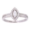 18ct White Gold 0.48ct Diamond Fancy Ring