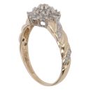 9ct Yellow Gold 0.25ct Brilliant Cut Diamond Cluster Ring