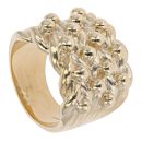 9ct Yellow Gold Heavyweight 4 Row Keeper Ring