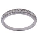 9ct White Gold 0.25ct Brilliant Cut Diamond Half Eternity Ring
