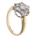 18ct Yellow Gold 2.00ct Diamond Cluster Ring