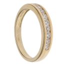 18ct Yellow Gold 0.33ct Brilliant Cut Diamond Half Eternity Ring