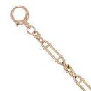 9ct Rose Gold Oval Fancy Bracelet 7.5"