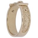9ct Yellow Gold Patterned Buckle Ring
