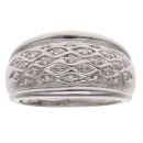14ct White Gold 0.25ct Brilliant Cut Diamond Fancy Ring