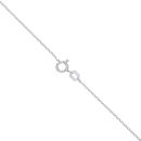 Silver Cubic Zirconia and Red Gemstone Heart Cluster Pendant and Chain 18" By Icesia