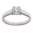 Platinum 0.70ct Brilliant Cut Diamond Solitaire Ring