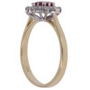 18ct Yellow Gold 0.30ct Brilliant Cut Diamond and Ruby Cluster Ring