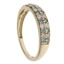 9ct Yellow Gold 0.50ct Brilliant Cut Green And Colourless Diamond Ring