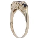 9ct Yellow Gold Cubic Zirconia and Sapphire Fancy Ring