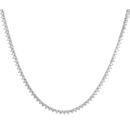 9ct White Gold 11.25ct Brilliant Cut Diamond Tennis Necklace 18"