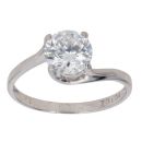 9ct White Gold Cubic Zirconia Single Stone Ring