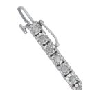 9ct White Gold 2.00ct Brilliant Cut Diamond Tennis Bracelet 7"