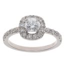 18ct White Gold 1.00ct Brilliant Cut Diamond Cluster Ring
