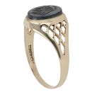 9ct Yellow Gold Hematite Centurion Signet Ring