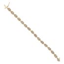 18ct Yellow Gold 2.75ct Brilliant Cut Diamond Quatrefoil Bracelet 7"