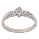 9ct White Gold 0.15ct Brilliant Cut Diamond Solitaire Ring