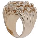9ct Yellow Gold Five Row Keeper Ring