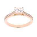 18ct Rose Gold 1.15ct Heart Cut Diamond Solitaire Ring